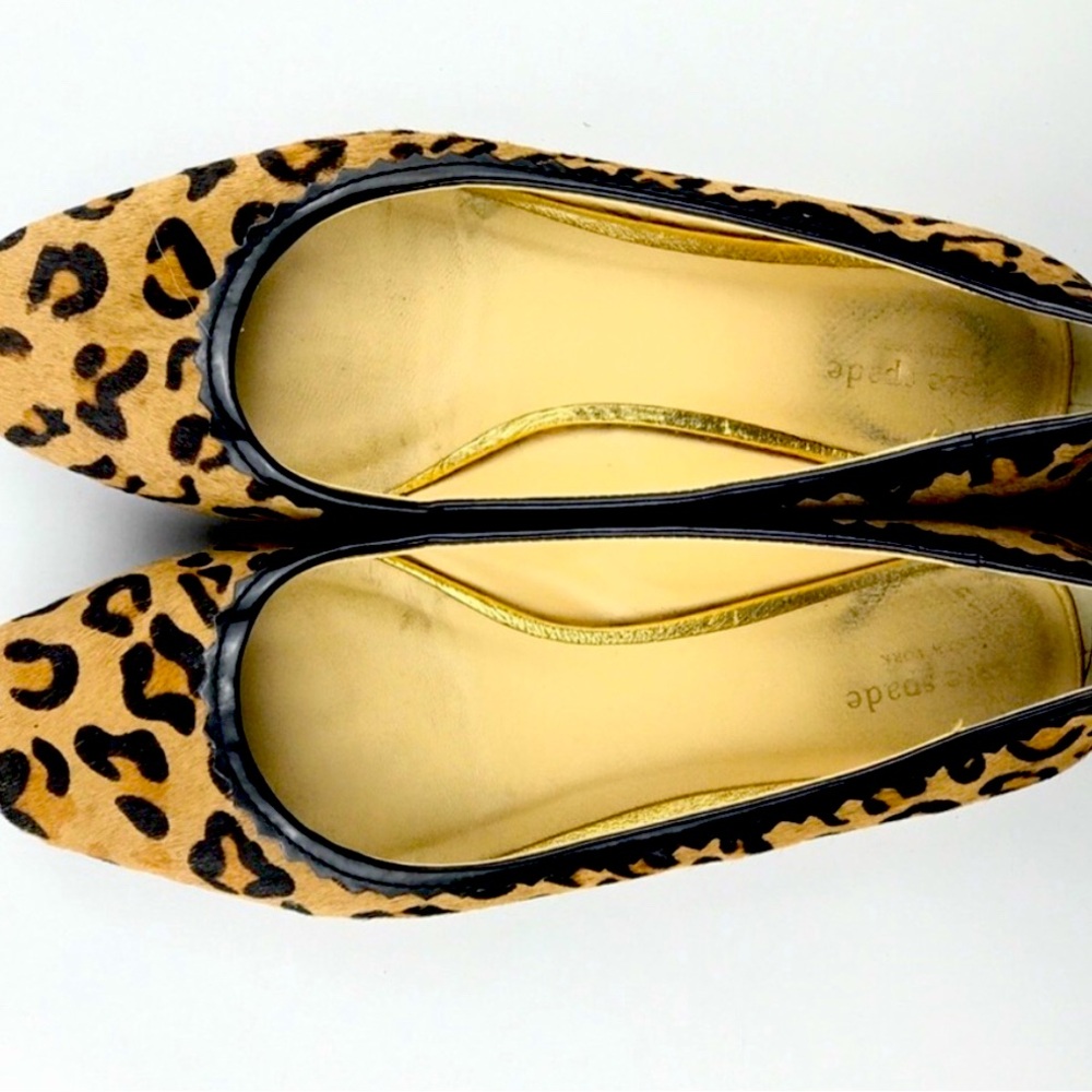 Kate Spade Leopard Print Calf Hair Flats  Size 7M